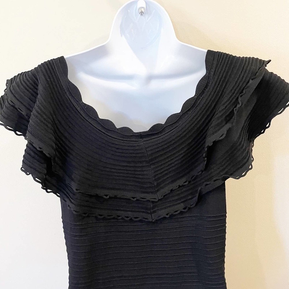 Eliza J Off the Shoulder Ruffle Sheath Dress Large - Picture 8 of 16
